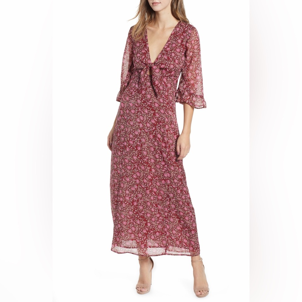 AMUSE SOCIETY Besos Besos Baby Dress in Crimson